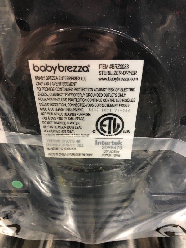 Photo 5 of Baby Brezza Superfast - Just 10 Minutes - Baby Bottle Sterilizer + Dryer - Electric Steam Sterilization – Universal Sterilizing for All Bottles: Plastic + Glass + Pacifiers + Breast Pump Parts