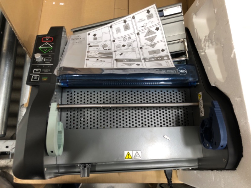 Photo 2 of GBC Thermal Roll Laminator, Ultima 35 Ezload, 12" Max. Width, 1 Min Warm-Up (1701680) , Blue
