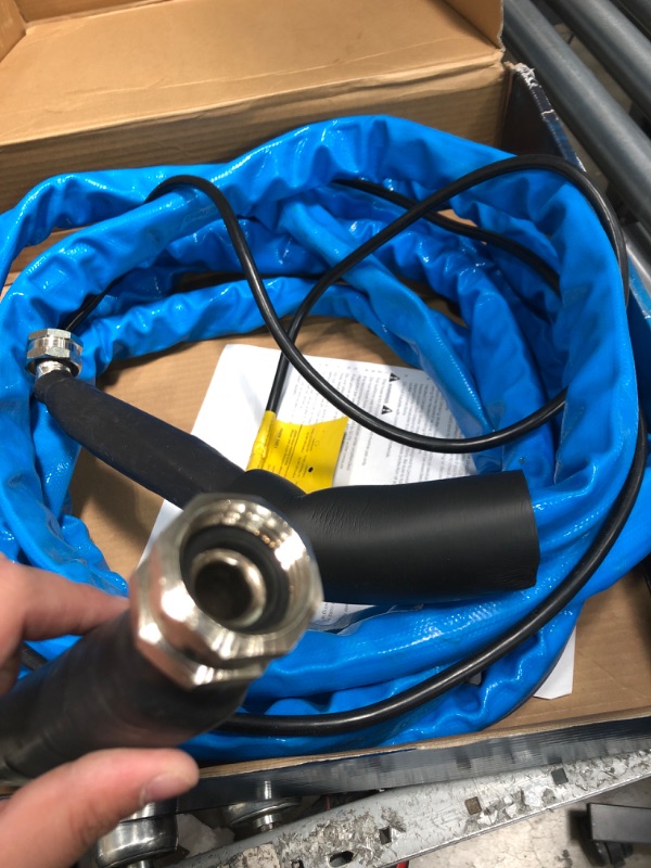 Photo 5 of Camco 25-Foot Heated Drinking Water Hose | Features Water Line Freeze Protection Down to -40°F/C, an Energy-Saving Thermostat, and Includes Adapter for Connection to Either End of Hose (22922)