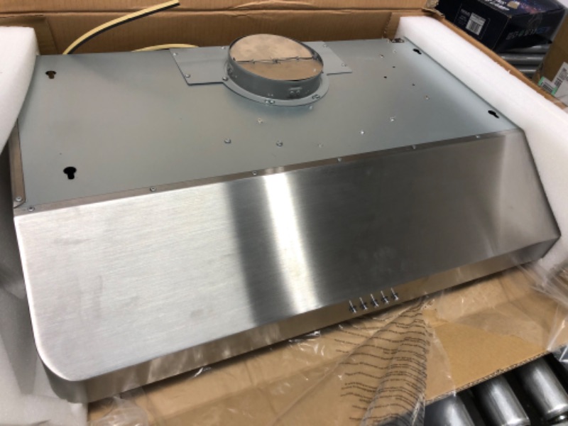 Photo 1 of 30 Inch Under Cabinet Range Hood Kitchen Vent Hood,Built in Range Hood for Ducted in Stainless Steel, 400 CFM with Permanent Stainless Steel Filters 30" 400CFM