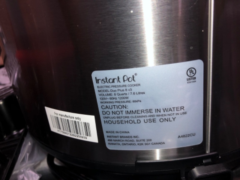 Photo 6 of (BRAND NEW) Instant Pot Duo Plus 9-in-1 Electric Pressure Cooker 8 QT