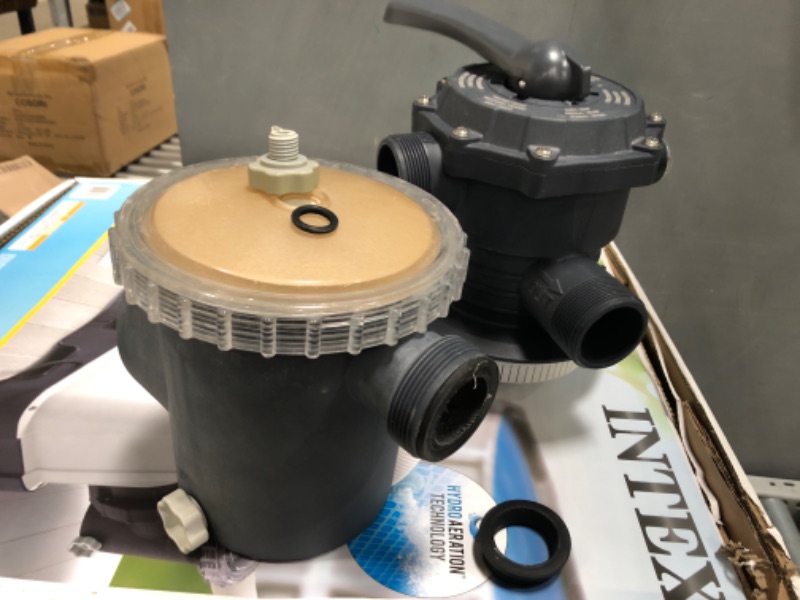 Photo 3 of ***PARTS ONLY*** INTEX 26647EG SX2800 Krystal Clear Sand Filter Pump for Above Ground Pools, 14in & GAME 4560 40mm to 1 1/2 Inch Conversion Kit (For Intex & Bestway Pools) 14in Sand Filter Pump + Conversion Kit