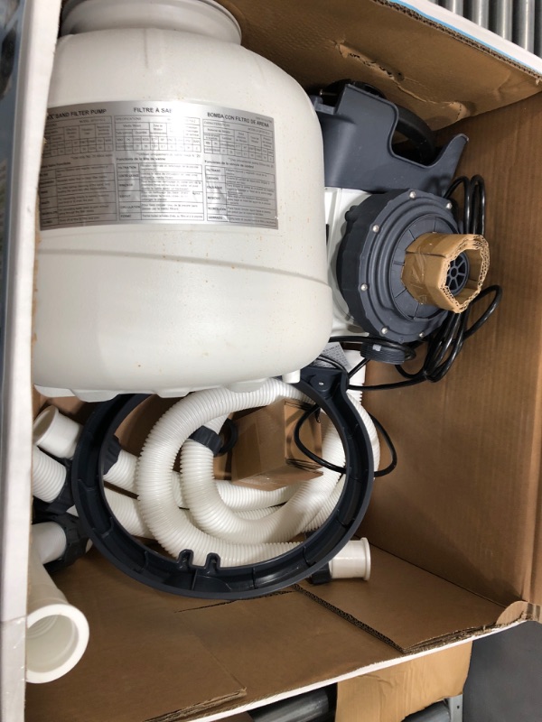 Photo 2 of ***PARTS ONLY*** INTEX 26647EG SX2800 Krystal Clear Sand Filter Pump for Above Ground Pools, 14in & GAME 4560 40mm to 1 1/2 Inch Conversion Kit (For Intex & Bestway Pools) 14in Sand Filter Pump + Conversion Kit