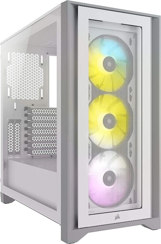 Photo 1 of Corsair iCUE 4000X RGB Mid-Tower ATX PC Case - White (CC-9011205-WW)
