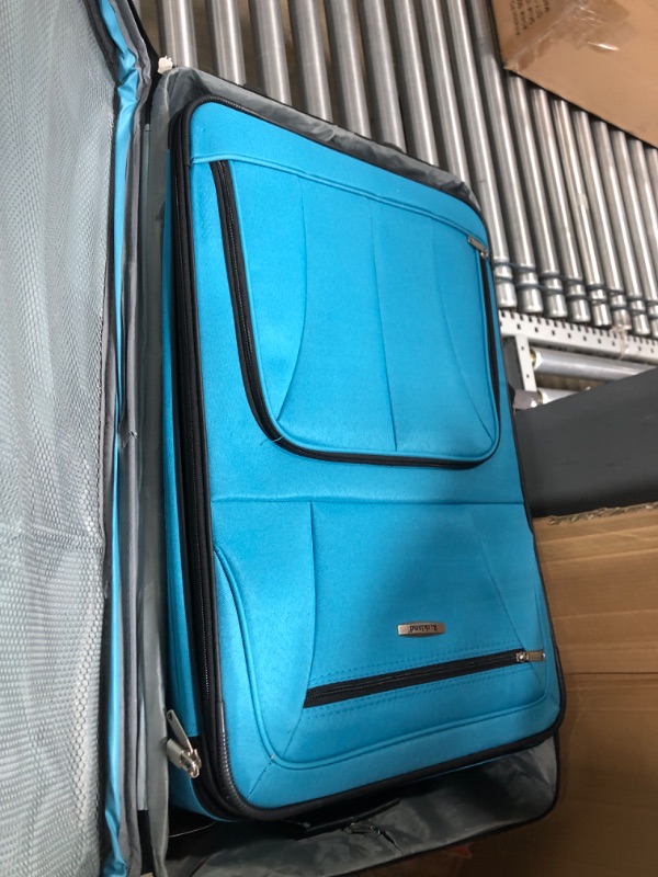 Photo 3 of *** SEE NOTES*** Rockland Journey Softside Upright Luggage Set,Expandable, Turquoise, 4-Piece (14/19/24/28)
