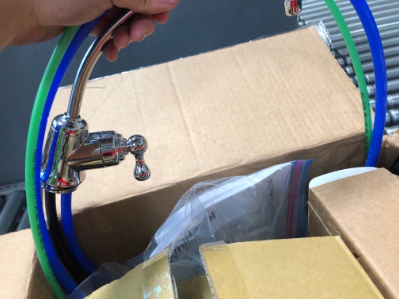 Photo 8 of Whirlpool WHER25 Reverse Osmosis (RO) Filtration System With Chrome Faucet | Extra Long Life | Easy To Replace UltraEase Filter Cartridges, White