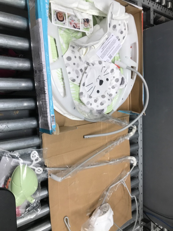 Photo 2 of ?Fisher-Price Snow Leopard Deluxe Bouncer, Bouncing Baby seat with Soothing Music, Sounds, and Vibrations
**MINOR SCRATCHES**