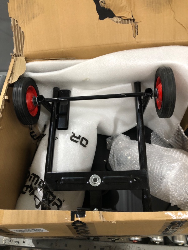 Photo 2 of IDL Packaging CA-248 Strapping Cart & Dispenser for Woven Cord Strapping Coils with 6" x 3" Core - Durable Steel Tube Frame and Rubber Wheels - Spacious Built-in Tray for Cutter, Buckles, and Gloves