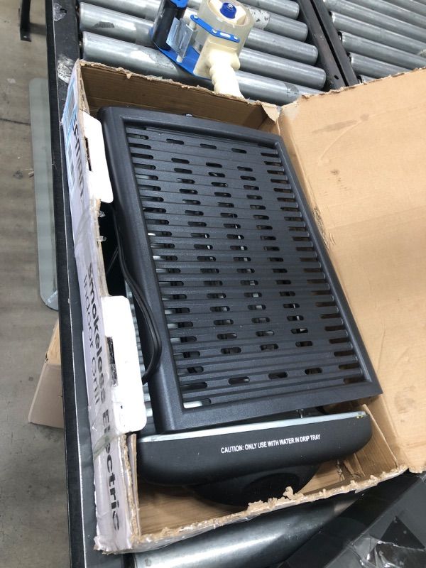 Photo 1 of Chefman Electric Smokeless Indoor Grill w/ Non-Stick Cooking Surface & Adjustable Temperature Knob from Warm to Sear for Customized BBQ Grilling, Dishwasher Safe Removable Water Tray, Black