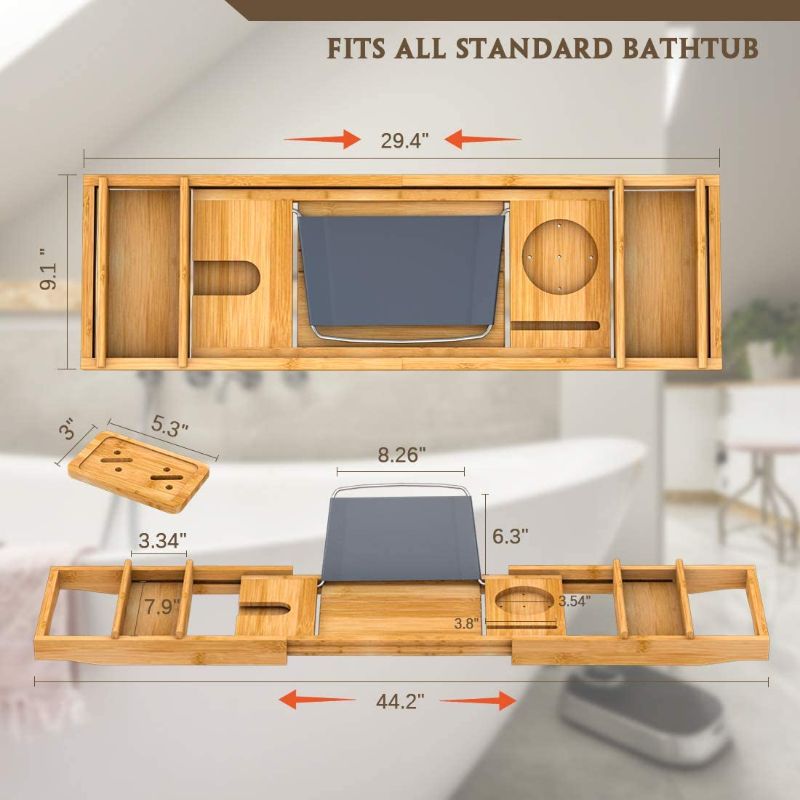 Photo 1 of 
Bath Caddy Tray for Bathtub 