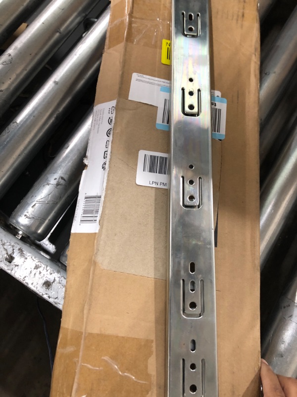 Photo 1 of 18 in. Side Mount Stainless Steel Ball Bearing Full Extension Drawer Slides 18 Inch