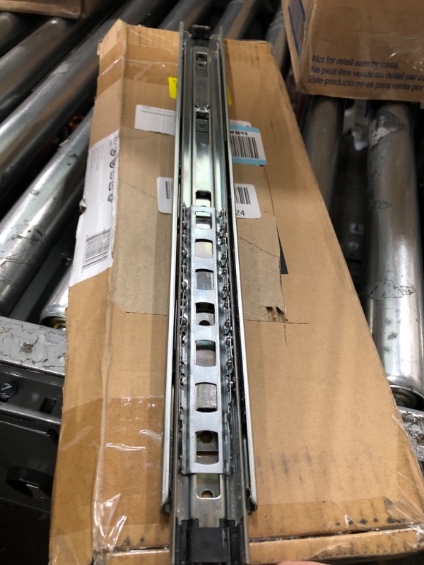 Photo 1 of 18 in. Side Mount Stainless Steel Ball Bearing Full Extension Drawer Slides 18 Inch