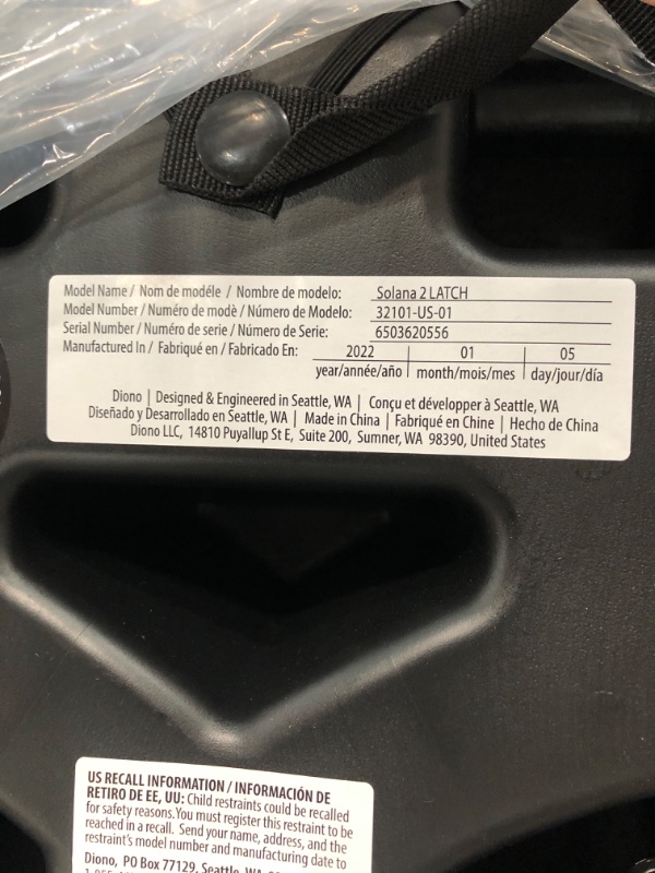 Photo 2 of Diono Solana 2 XL 2022, Dual Latch Connectors, Lightweight Backless Belt-Positioning Booster Car Seat, 8 Years 1 Booster Seat, Blue NEW! LATCH Connect Single Blue