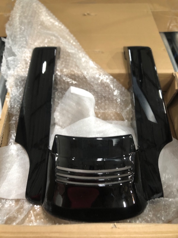 Photo 2 of AQIMY Motorcycle Rear Fender Extension Stretched Filler for Harley Street Glide Road Glide 2009-2013 Gloss black