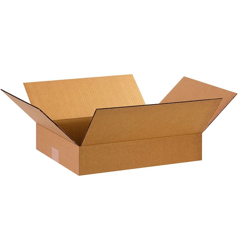 Photo 1 of  15 x 12 x 3 Corrugated Cardboard Boxes, Flat 15"L x 12"W x 3"H, Pack of 20 | Shipping, Packaging, Moving, Storage Box for Home or Business, Strong Wholesale Bulk Boxes
