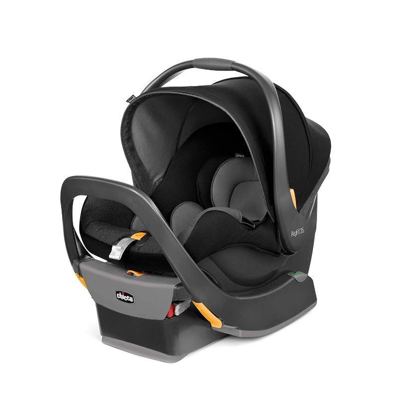 Photo 1 of Chicco KeyFit 35 Infant Car Seat and Base, Rear-Facing Seat for Infants 4-35 lbs, Includes Infant Head and Body Support, Compatible with Chicco Strollers, Baby Travel Gear | Onyx/Black
