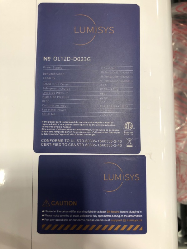 Photo 4 of Lumisys 2000 Sq Ft 30 Pints Dehumidifiers for Large Room, Basements, Home, Bathroom, Bedroom, with Auto or Manual Drainage | 36db Industry Leading Noise Reducing | Air Filter, Three Operation Modes, Rotating Knob 2,000 Sq. Ft