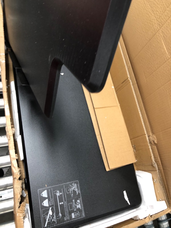 Photo 1 of TechOrbits Standing Desk Converter - 42 Inch MDF Wood, Adjustable Height Sit to Stand Up Desk Riser for Home Office - Computer, Laptop & Dual Monitor Workstation - Black Black 42 Inch