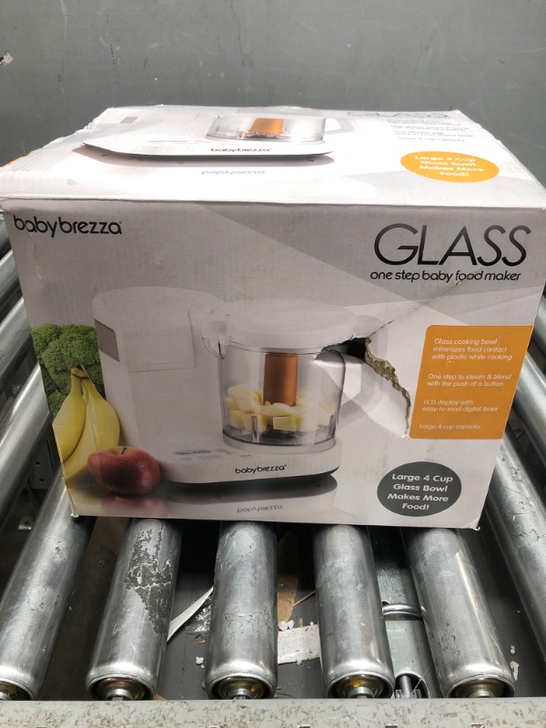 Photo 2 of Baby Brezza One Step Glass Baby Food Maker – Cooker and Blender to Steam and Puree Baby Food for Pouches in Glass Bowl - Make Organic Food for Infants and Toddlers – 4 Cup Capacity Glass Food Maker (New)