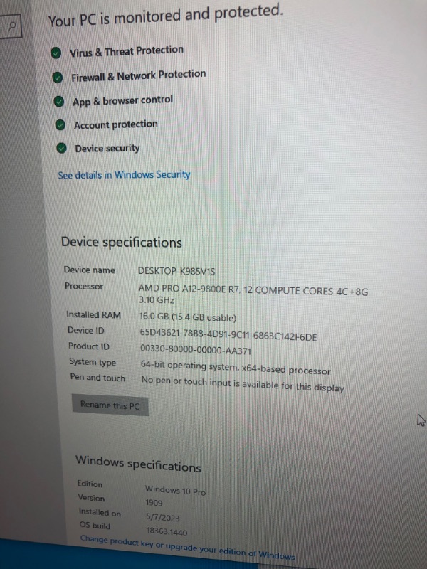 Photo 1 of Lenovo ThinkCentre M715q Mini Tiny Business Desktop PC,Lenovo ThinkCentre M715q AMD PRO A12-9800E 16GB DDR4 256 GB Tiny Desktop