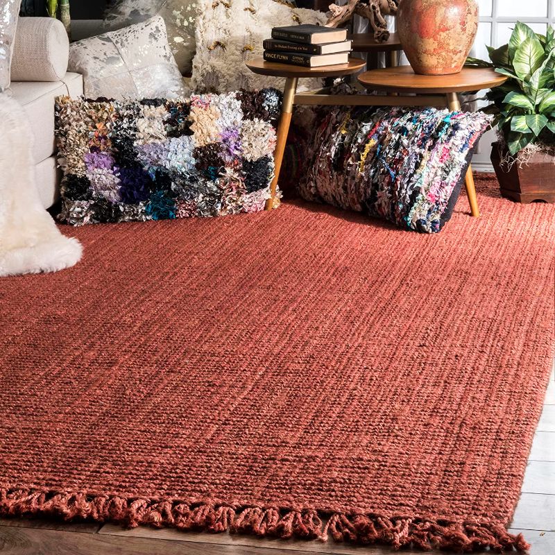 Photo 1 of 
nuLOOM Natura Collection Chunky Loop Jute Area Rug, 5' x 7' 6", Terra
Size :5' x 7' 6"
Colour Name:Terra