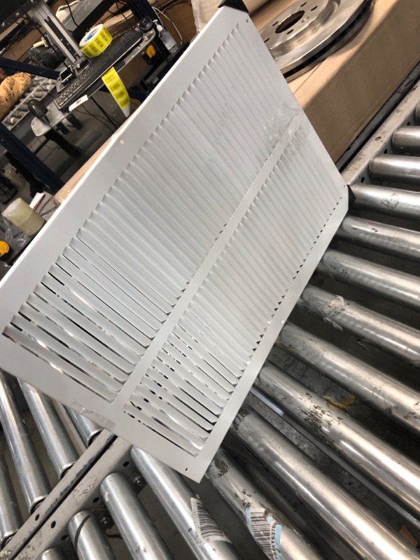 Photo 3 of 14"w X 20"h Steel Return Air Grilles - Sidewall and Ceiling - HVAC Duct Cover - White [Outer Dimensions: 15.75"w X 21.75"h] 14 X 20 White