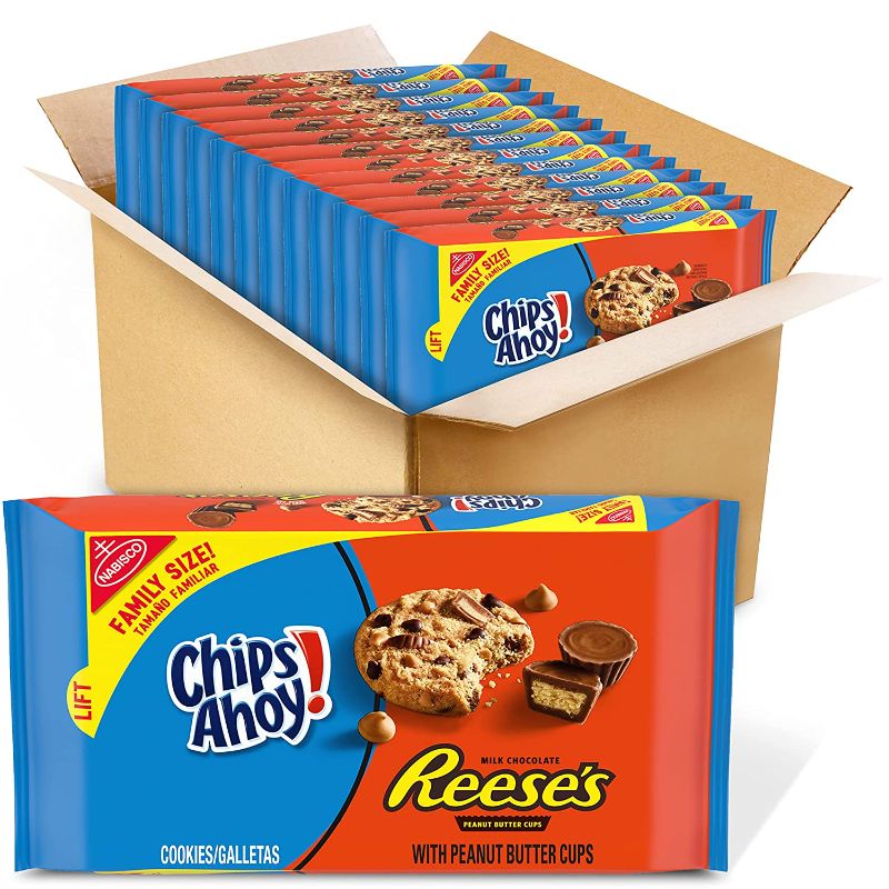 Photo 1 of 18 may 2023
CHIPS AHOY! Cookies with Reese’s Peanut Butter Cups, Family Size, 12 - 14.25 oz Packs
