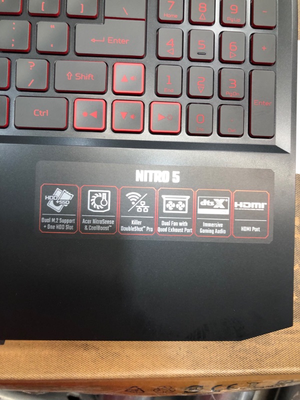 Photo 1 of Acer Nitro 5 AN515-57-79TD Gaming Laptop | Intel Core i7-11800H | NVIDIA GeForce RTX 3050 Ti Laptop GPU | 15.6" FHD 144Hz IPS Display | 8GB DDR4 | 512GB NVMe SSD | Killer Wi-Fi 6 | Backlit Keyboard
