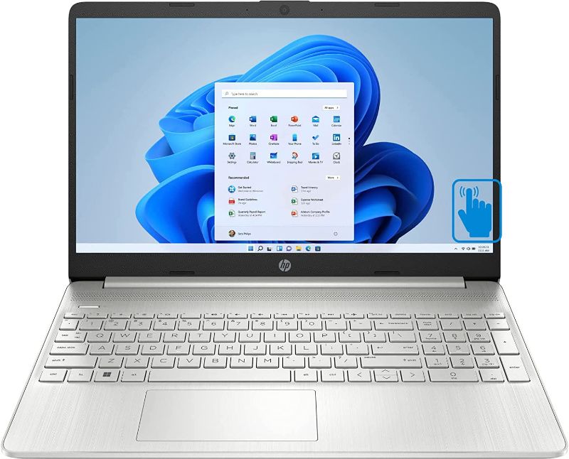 Photo 1 of HP 15-dy4013dx 15.6" Touchscreen HD LED Laptop (Intel i5-1155G7 4-Core 2.50GHz, 32GB RAM, 1TB m.2 SATA SSD, Intel Iris Xe, AC WiFi, BT 5.1, SD Reader, Win 10 Pro) with Dockztorm Dock
