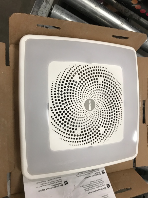 Photo 4 of (PARTS ONLY)Broan-NuTone SPK110RGBL ChromaComfort Bathroom Exhaust Fan with Sensonic Bluetooth Speaker and LED Light, White Chroma Sensonic Fan