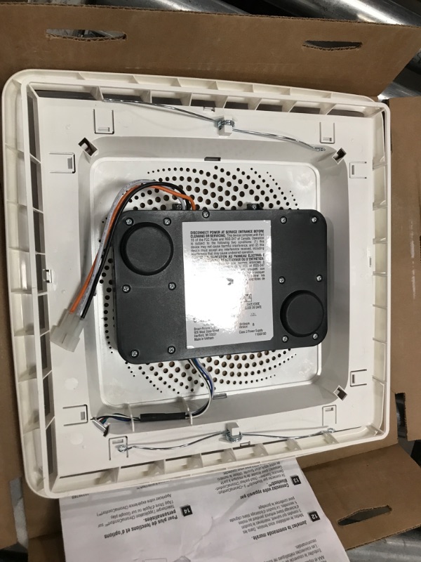 Photo 5 of (PARTS ONLY)Broan-NuTone SPK110RGBL ChromaComfort Bathroom Exhaust Fan with Sensonic Bluetooth Speaker and LED Light, White Chroma Sensonic Fan