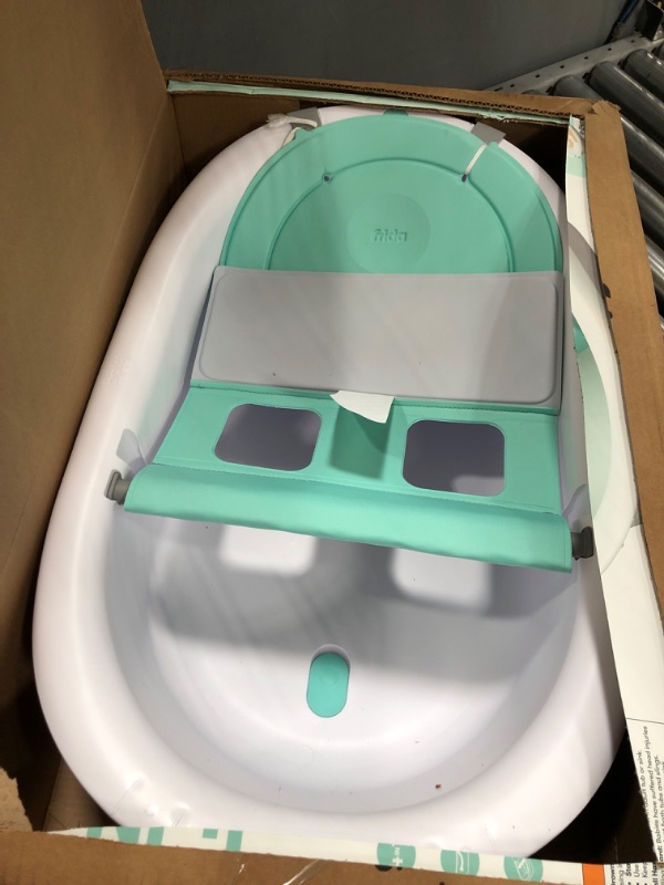 Photo 2 of 4-in-1 Grow-with-Me Bath Tub by Frida Baby Transforms Infant Bathtub to Toddler Bath Seat with Backrest for Assisted Sitting in Tub