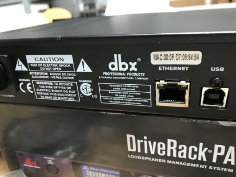 Photo 8 of dbx DriveRack PA2 2x6 PA Management Processor with Display and USB