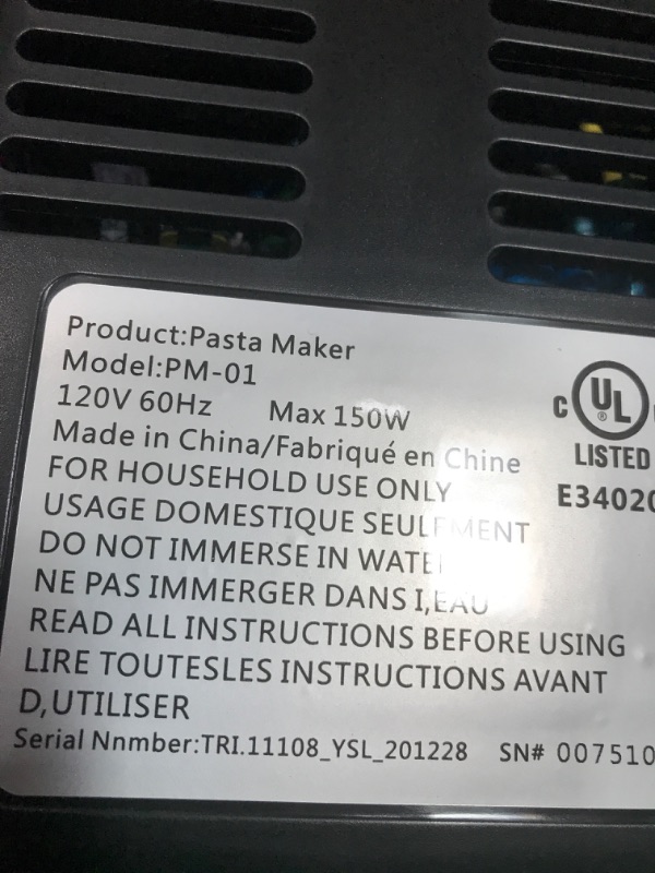 Photo 6 of *** powers on *** EMERIL LAGASSE Pasta & Beyond, Automatic Pasta and Noodle Maker with Slow Juicer - 8 Pasta Shaping Discs Black