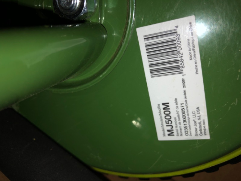 Photo 1 of *PARTS ONLY* Sun Joe MJ500M 16-Inch Manual Reel Mower w/Adjustable Cutting Height, 6.6-Gallon Removable Grass Catcher, 5 Steel Blades, 2-Wheels & Greenworks 0.065" Dual Line Replacement String Trimmer Line Spool 16-Inch Manual w/Grass Catcher Reel Mower +