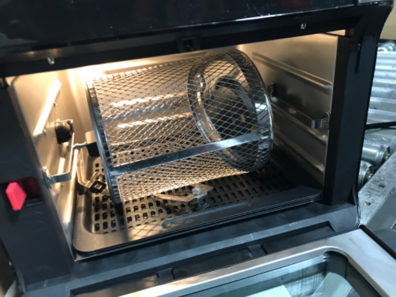 Photo 3 of **MINOR DENTS ON SIDE**Instant Vortex Pro Air Fryer, 10 Quart, 9-in-1 Rotisserie and Convection Oven, From the Makers of Instant Pot with EvenCrisp Technology, App With Over 100 Recipes, 1500W, Stainless Steel 10QT Vortex Pro