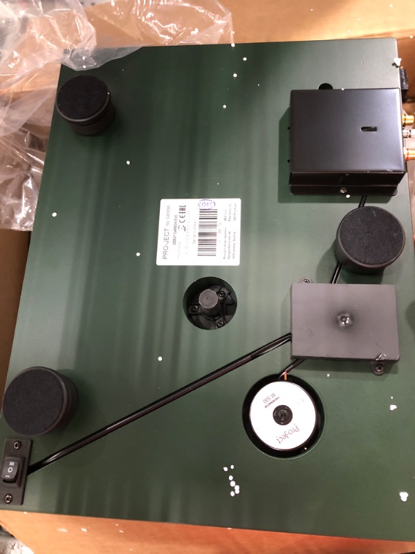 Photo 4 of Pro-Ject Debut Carbon EVO, Audiophile Turntable with Carbon Fiber tonearm, Electronic Speed Selection and pre-Mounted Sumiko Rainier Phono Cartridge (Satin Fir Green)