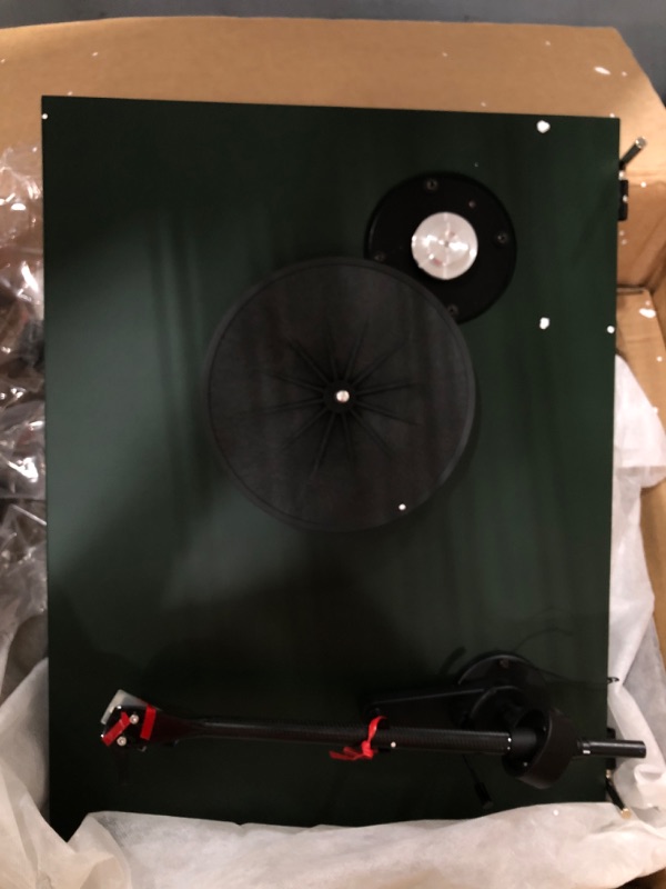 Photo 3 of Pro-Ject Debut Carbon EVO, Audiophile Turntable with Carbon Fiber tonearm, Electronic Speed Selection and pre-Mounted Sumiko Rainier Phono Cartridge (Satin Fir Green)