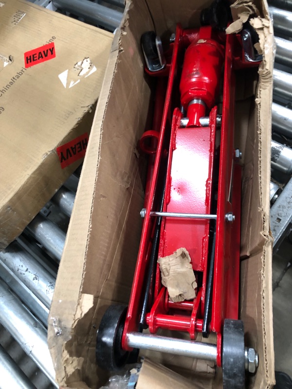 Photo 2 of BIG RED T83006 Torin Hydraulic Trolley Service/Floor Jack with Extra Saddle (Fits: SUVs and Extended Height Trucks): 3 Ton (6,000 lb) Capacity, Red