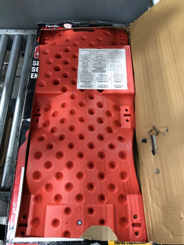 Photo 2 of BIG RED TRP6240 Torin Blow Molded Plastic Rolling Garage/Shop Creeper: 40" Mechanic Cart with Padded Headrest, Dual Tool Trays and 6 Casters, Red