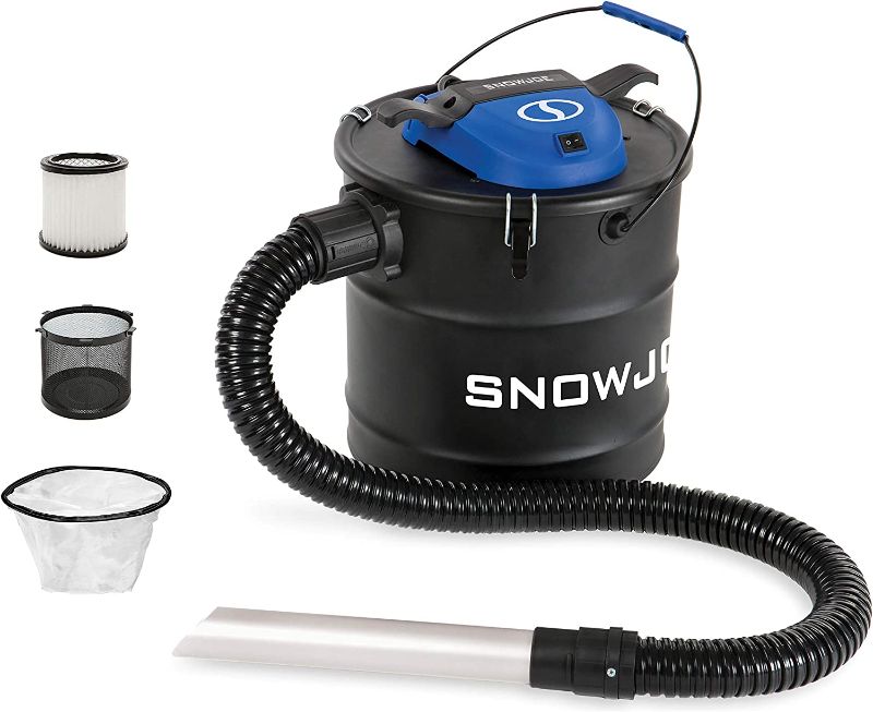 Photo 1 of *PARTS ONLY** Snow Joe ASHJ202 5 Amp 4.8 Gallon Ash Vacuum & PowerSmith PAAC302 Ash Vacuum Deep Cleaning Kit with Crevice Tool, Brush Nozzle, Pellet Stove Hose, Adapter, and Storage Bag,Black 5 Amp, 4.8 Gallon Vacuum 