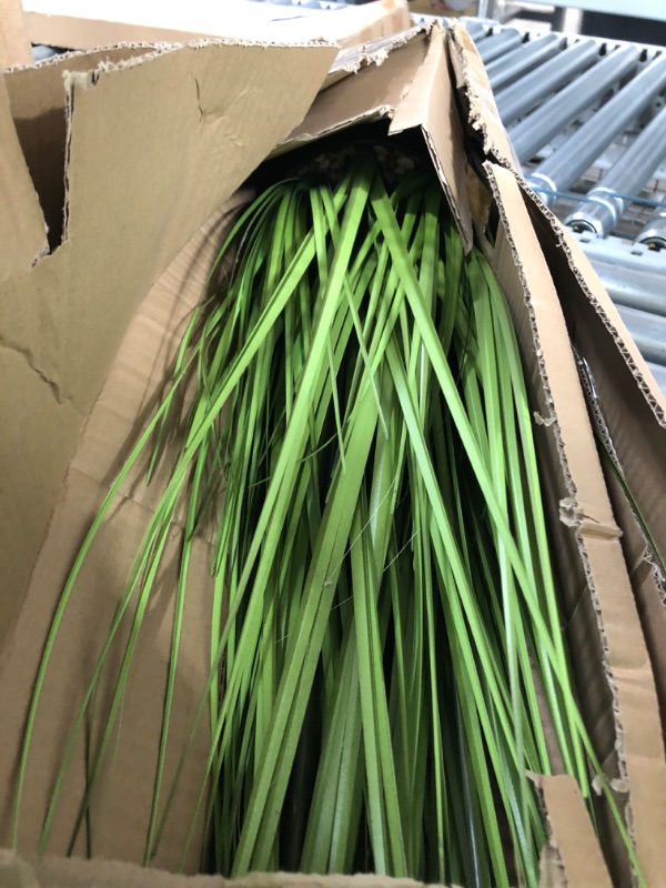 Photo 2 of 34" Artificial Greenery Floor Plants with Reed Flowers, Vlorart Tall Fake Plant Potted, Faux Pampas Grass Silk Plants for House Decorations, Lobby, Bathroom, Wedding, Garden Indoor Outdoor(White) 1 Pots White