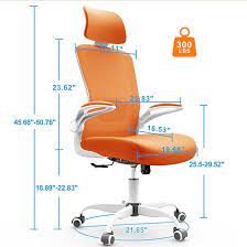 Photo 1 of Office Chair, High Back Ergonomic Desk Chair with Adjustable Lumbar Support and Headrest, Swivel Task Chair with flip-up Armrests