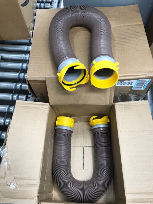 Photo 2 of Camco 39667 Revolution 20' Sewer Hose Kit with Swivel Fittings and Wye Connector - Ready To Use Kit with Fittings, Hoses, and Storage Caps, Great For RVs with Separate Tank Valves 20' Sewer Hose Kit with Wye Standard Packaging