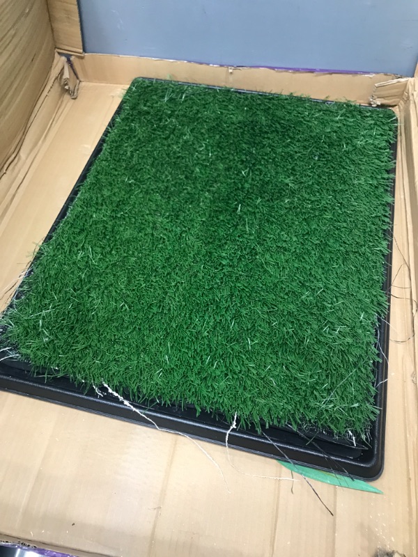 Photo 3 of **USED**
Dog Grass Pet Loo Indoor/Outdoor Portable Potty, Artificial Grass Patch Bathroom Mat and Washable Pee Pad for Puppy Training, Full System with Trays