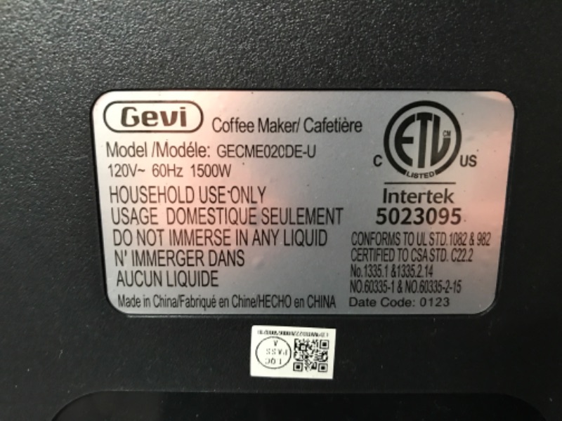 Photo 1 of Gevi Espresso Machine & Coffee Maker - 20Bar Semi Automatic Espresso Machine With Grinder & Steam Wand – All in One Espresso Maker & Latte Machine for Home Dual Heating System