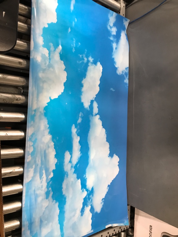 Photo 2 of (8)  Blue Sky Clouds Pattern Contact Paper Self Adhersive Vinyl Removable Wallpaper Kitchen Backsplash Accent Wall Art Crafts Decor 48x24