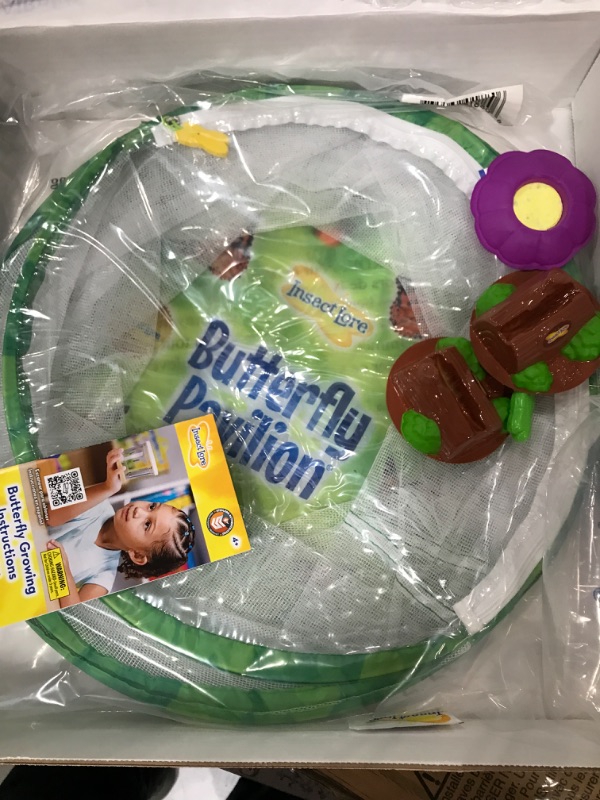 Photo 2 of Insect Lore Butterfly Pavilion: Pavilion Habitat and Two Live Cups of Caterpillars with STEM Butterfly Journal – Life Science & STEM Education – Butterfly Kit