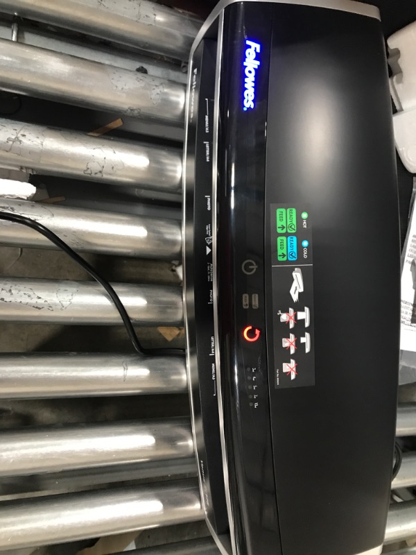 Photo 1 of Fellowes Laminator Venus 2 125, Rapid 30-60 Second Warm-up Laminating Machine, with Laminating Pouches Kit (5734801), Black, Silver, 5.1" x 21.3" x 8.2" & 52042 Glossy Pouches - Letter 10 mil 50 Pack Venus Laminator + Laminating Pouches, 50 Pack