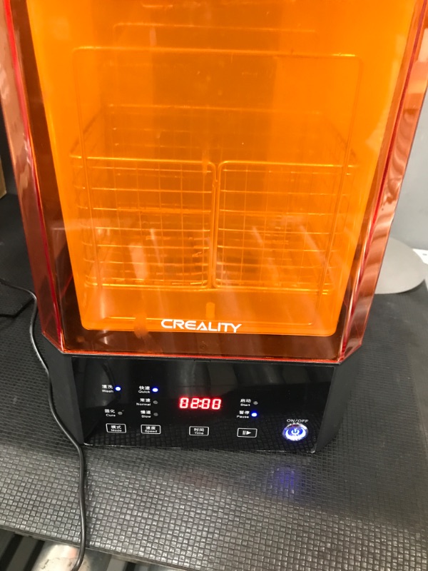 Photo 2 of Creality 3D UW-01 Washing and Curing Machine 2 in 1 UV Curing Rotary Box Bucket for LCD/DLP/SLA Resin 3D Printer Models 7.42x6x7.8 inches Transparent Visiblet